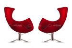 Pair of Modern Red Chairs